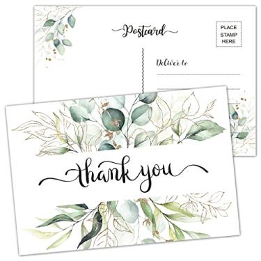 Imagem de 50 peças de cartões postais de agradecimento, vegetação rústica, cartão de agradecimento para casamentos, recepções, chás de bebê ou nupcial, aniversários, formaturas, festas, celebrações, feriados, festas de aposentadoria.