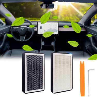 Imagem de Z8 Filtro de Ar HEPA para Tesla Model 3 e Model Y, com Carvão Ativado, Pacote com 2, Substituição de Ar Condicionado da Cabine