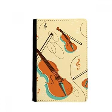 Imagem de Porta-passaporte com estampa de instrumentos musicais de violino, capa de carteira para cartão, Multicolorido.