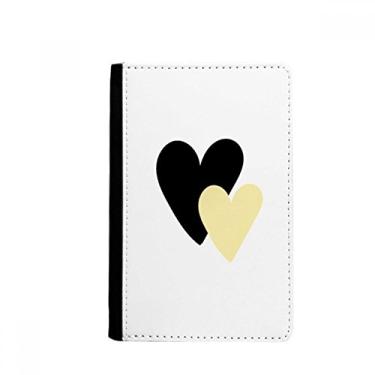 Imagem de Porta-passaporte com citação de coração duplo escrito à mão Notecase Burse carteira capa porta-cartão, Multicolor
