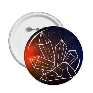 Imagem de Marrom estrela cristal universo céu fantasia alfinetes emblema botão decoração acessório 5 peças