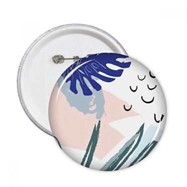 Imagem de Céu abstrato plantas arte padrão alfinetes redondos emblema botão decoração acessório 5 peças