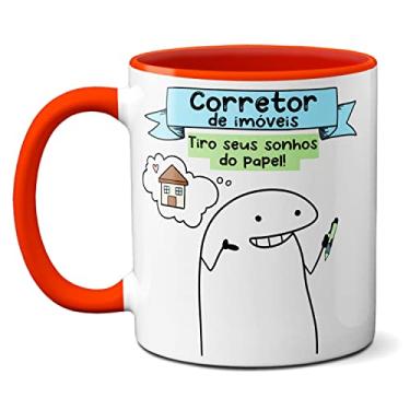 Imagem de Caneca Corretor Imóveis Tiro Seus Sonhos DO Papel Presente (Vermelha)