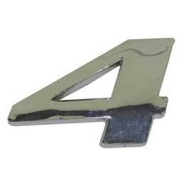 Imagem de EMBLEMA NUMERO 4 CROMADO MB AXOR ATEGO