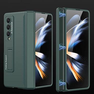 Imagem de Capa de telefone rígido para PC para Samsung Galaxy Z Fold 4 Z Fold4 5G Caso protetor magnético para Samsung Z Fold4 Zfold4, verde escuro, para galaxy Z Fold 4
