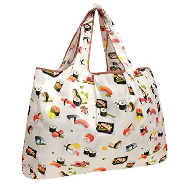 Imagem de allydrew Sacola grande dobrável de nylon reutilizável, sushi