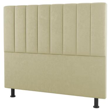 Imagem de Cabeceira Cama Box Solteiro Cora 90cm Sintético Bege