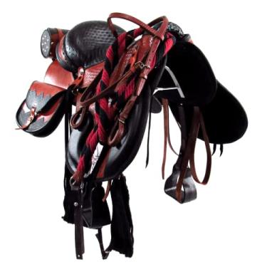 Imagem de Sela Mangalarga Havana e Preto C/Alforje Porta Whisky
