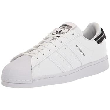 Imagem de adidas Originals Tênis masculino Superstar, Branco/Preto, 12
