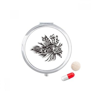 Imagem de Marine Life Caixa de armazenamento de remédios com ilustração de peixe preto