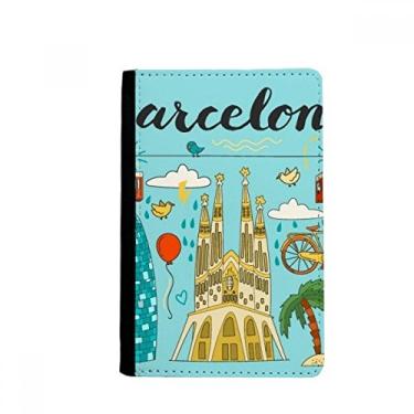 Imagem de Carteira Barcelona Espanhola Sagrada Família Porta-passaporte Notecase Burse Carteira Porta-cartões