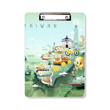 Imagem de Travel Taiwan Food Atrations China Prancheta pasta bloco de notas placa de apoio A4