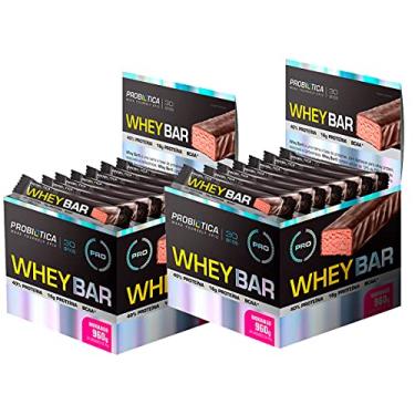 Imagem de 2 Whey Bar - 24 Unidades - Morango - Probiótica