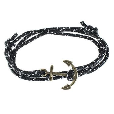 Imagem de West Coast Paracord — Pulseiras masculinas ajustáveis com âncora náutica e anzol – Disponível em uma variedade de acabamentos e cores – Feito de corda de nylon