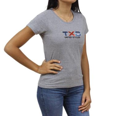 Imagem de Camiseta Feminina TXC Cinza Estampa 33819