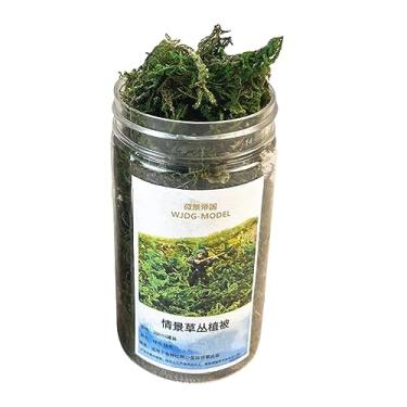 Imagem de Vaveren Tufos de grama de aglomerado, tufos de grama em miniatura, miniaturas de ferrovias DIY decorações, dioramas, modelagem, detritos de grama artificial, VERDE