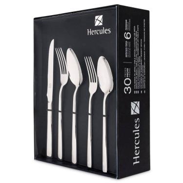 Imagem de Faqueiro 30 Pçs Aço Inox Estojo De Papelão Hercules Mykonos