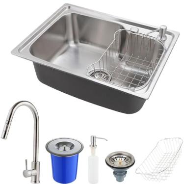 Imagem de Pingoo.casa, Cuba Cozinha Acessórios e Lixeira Matis Torneira Iriri - Escovado