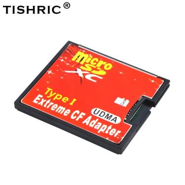 Imagem de TISHRIC-Micro SD TF para adaptador  Cartão CF para MicroSD  HC para Compact Flash  Tipo I  Leitor de