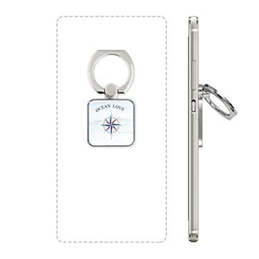 Imagem de Bússola Ocean Love Sea Sailing padrão quadrado suporte de celular suporte universal presente
