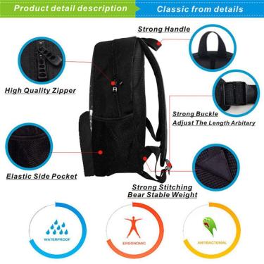 Imagem de Mochila Stranger Things preta para meninos