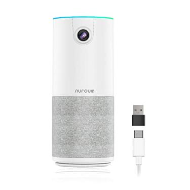 Imagem de Webcam de conferência com microfone e alto-falante para chamada de vídeo HD1080P, câmera portátil de grande angular de 90° All-in-1, captador de voz de 3 metros, cancelamento de ruído