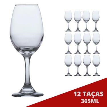 Imagem de Taça Luxo 365ml Cristal Vinho Água Suco Drinks - 12 Unid - Cristar