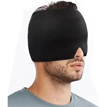 Imagem de Touca Para Combater Enxaqueca e Dor Cabeça, Envoltório De Cabeça Com Gelo Para Alívio Da Enxaqueca, Touca De Terapia De Compressão Elástica Quente E Fria Para Olhos Inchados, Alívio Do Estresse