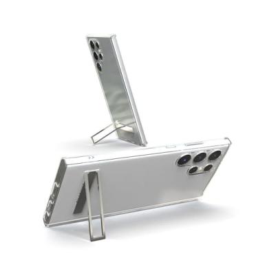 Imagem de Para samsung galaxy s22 ultra caso suporte s21 s20 s10 s9 plus note20 note10 suporte capa volta habitação protetora, prata, para s10e