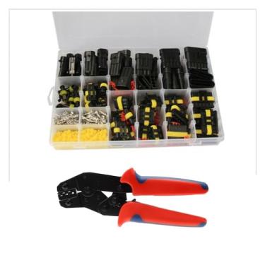 Imagem de 708/408/382/352/240/296/194/15pcs 1-6Pins HID wat/erp/;ro/ofW Connectors Car Marine Seal Electrical Wire Connector Plug Truck Harness(Size:708pcs with plier)
