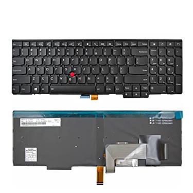 Imagem de Layout americano de substituição para laptop com retroiluminação com teclado ponteiro para Lenovo Thinkpad Edge E531 E540 L540 T540P T550 T560 P50S preto