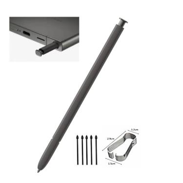 Imagem de Caneta S24 Ultra Stylus (sem Bluetooth) de substituição para Samsung Galaxy S24 Ultra 5G Touch Stylus Pen (sensor de pressão 4096) + pontas/pontas (titânio preto)