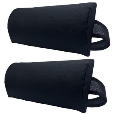 Imagem de Pacote com 2 almofadas de cabeça para espreguiçadeira, cadeira de gravidade zero, cadeira Adirondack, almofada grande de gravidade zero com elástico ajustável, almofada reclinável macia para ambientes