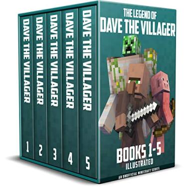 Imagem de The Legend of Dave the Villager Books 1–5: a collection of unofficial Minecraft books (Dave the Villager Collections Book 1) (English Edition)