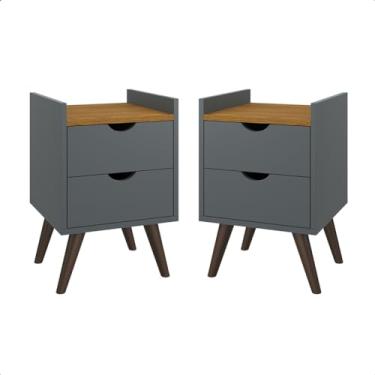 Imagem de Conjunto Mesa De Cabeceira Quarto Juma Pés antiumidade Decoração