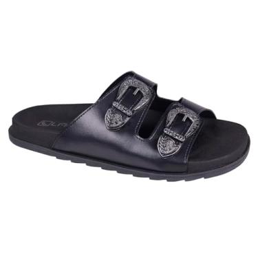 Imagem de Sandália Papete Feminina Slide Birken Plataforma Rasteira (Preto, BR, Adulto, Numérico, 39)