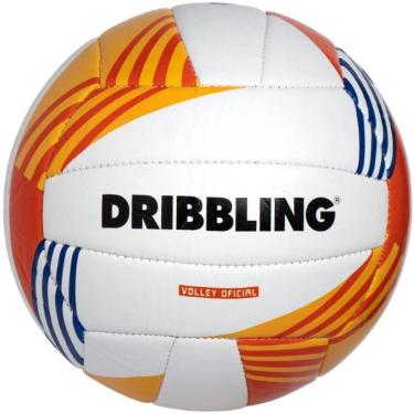 Imagem de Bola de Vôlei de Praia Sportcom Dribbiling Branco Laranja-Unissex