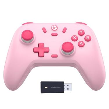 Imagem de GameSir Nova Lite Controlador sem fio 2.4g para PC com Windows, iPhone, Android, Switch e Steam Deck, Controle Bluetooth Gamepad com gatilho de efeito Hall,vibração Rumble (Nova Lite(cor rosa))