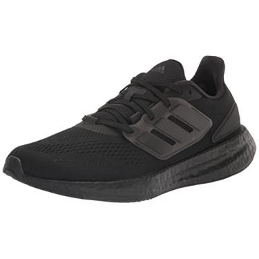 Imagem de adidas Tênis de corrida feminino Pureboost 22, Preto/Preto/Carbono, 11.5