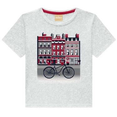 Imagem de Camiseta Infantil Milon Em Algodão Estampada Mescla White