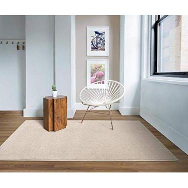 Imagem de Tapete de Sala Peludo Macio Ecletik Bege 100 x 150 cm