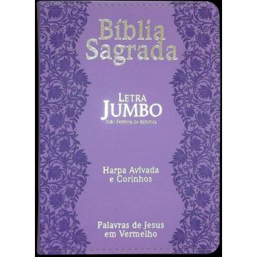 Imagem de Bíblia Sagrada Letra Jumbo + Harpa Avivada Corinhos Lilás