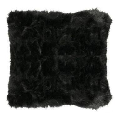 Imagem de Almofada Pelo Sintético Preto 60x60cm 081-04 Decortextil