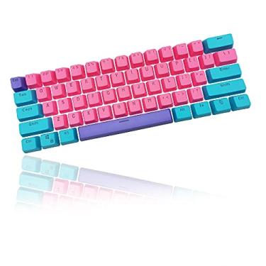 Imagem de Owpkeenthy WHYSP 61 teclas PBT para 60% teclado conjunto retroiluminado para Cherry MX e Gateron Switchs, 60% teclado mecânico (rosa)
