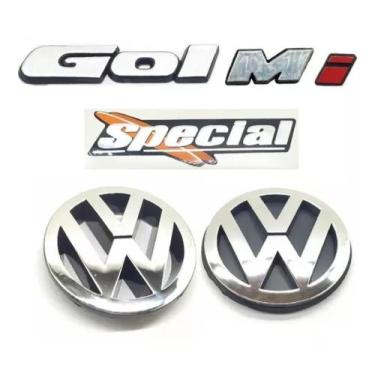 Imagem de Kit Emblema Gol Mi Vw Mala Vw Grade Adesivo Special - Car Stuff
