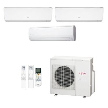 Imagem de Ar-Condicionado Multi Split Inverter Fujitsu 27.000 (1x Evap HW 7.000 + 1x Evap HW 12.000 + 1x Evap HW 24.000) Quente/Frio 220V