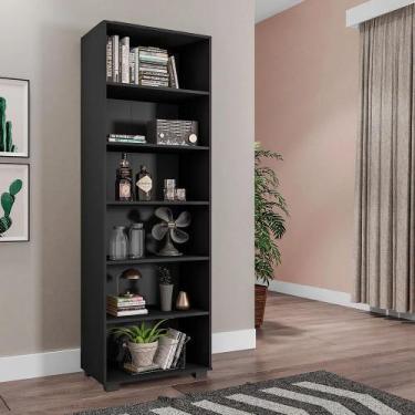 Imagem de Estante de Livros para Escritório MDP Texturizado Home Office Alf Pret