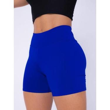 Imagem de Shorts Academia Feminino Suplex Básico Preto Donna Martins, Azul royal
