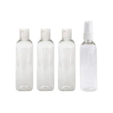 Imagem de Kit 3 Frascos Viagem Shampoo Creme Sabonete + 1 Spray 100ml - Incapack
