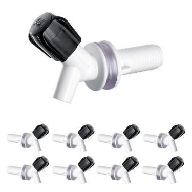 Imagem de 15 Torneiras Plástico 5/8 Branco e Preto Comum Simples Pia Lavatório B